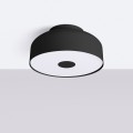 LAMPAMI - lampa sufitowa nowoczesna, lampa sufitowa do nowoczesnego salonu, plafon sufitowy retro, czarny plafon okrągły OMIQ