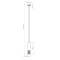 LAMPAMI - biała lampa wisząca tuba LAMI szkic