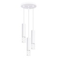 LAMPAMI - nowoczesna lampa potrójna wisząca, tuby wiszące białe, lampa nad stół do jadalni LIRO 3P