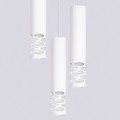 LAMPAMI - nowoczesna lampa potrójna wisząca, tuby wiszące białe, lampa nad stół do jadalni LIRO 3P