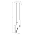 LAMPAMI - nowoczesna lampa potrójna wisząca LIRO 3P szkic