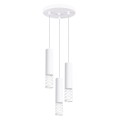 LAMPAMI - nowoczesna lampa potrójna wisząca, tuby wiszące białe, lampa nad stół do jadalni LAMI 3P