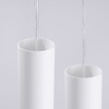 LAMPAMI - nowoczesna lampa potrójna wisząca, tuby wiszące białe, lampa nad stół do jadalni LAMI 3P