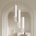 LAMPAMI - nowoczesna lampa potrójna wisząca, tuby wiszące białe, lampa nad stół do jadalni LAMI 3P