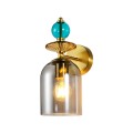 LAMPAMI - kinkiet glamour, kinkiet do salonu, kinkiet do sypialni, lampa glamour Tropea dymiony