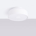 LAMPAMI - lampa sufitowa nowoczesna, lampa sufitowa do nowoczesnego salonu, plafon sufitowy retro, biały plafon okrągły OMIQ