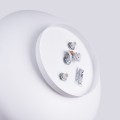 LAMPAMI - lampa sufitowa nowoczesna, lampa sufitowa do nowoczesnego salonu, plafon sufitowy retro, biały plafon okrągły OMIQ