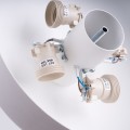 LAMPAMI - lampa sufitowa nowoczesna, lampa sufitowa do nowoczesnego salonu, plafon sufitowy retro, biały plafon okrągły OMIQ