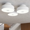 LAMPAMI - lampa sufitowa nowoczesna, lampa sufitowa do nowoczesnego salonu, plafon sufitowy retro, biały plafon okrągły OMIQ
