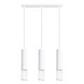 LAMPAMI - nowoczesna lampa potrójna wisząca, tuby wiszące białe, lampa nad stół do jadalni LAMI 3L