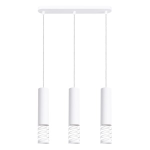 Lampa nad stół wisząca biała tuby sufitowe 125 cm 3xGU10 LAMI 3L 
