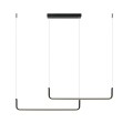 LAMPAMI - lampa nowoczesna ledowa, lampa wisząca czarna, nowoczesna lampa do salonu, żyrandol nowoczesny czarny Malawi czarna Tuya Smart LED CCT
