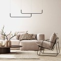 LAMPAMI - lampa nowoczesna ledowa, lampa wisząca czarna, nowoczesna lampa do salonu, żyrandol nowoczesny czarny Malawi czarna Tuya Smart LED CCT