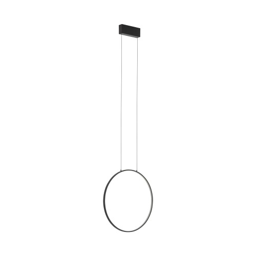 LAMPAMI - czarna lampa wisząca, lampa do salonu, lampa ledowa, ledowa lampa wisząca czarna CIRCOLO S NOWODVORSKI