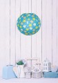 LAMPAMI - lampa dla dziecka, lampa do pokoju dziecięcego, abażur dziecięcy kolorowy, lampa dla dziewczynki ABAŻUR PAPIEROWY KOKON 35 BŁĘKITNY