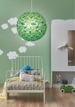 LAMPAMI - lampa dla dziecka, lampa do pokoju dziecięcego, abażur dziecięcy kolorowy, lampa dla dziewczynki ABAŻUR PAPIEROWY-KOKON 35 ZIELONE LISTKI