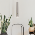 LAMPAMI - lampa tuba sufitowa wisząca pojedyncza, kaszmirowa lampa wisząca nowoczesna, lampa kaszmirowa wisząca do sypialni, lampa nad wyspę JOKER CASHMERE/GOLD