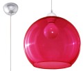 LAMPAMI - czerwona lampa wisząca, lampa do jadalni, lampa nad stół, lampa dla dziewczynki BALL