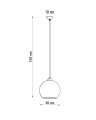 LAMPAMI - czerwona lampa wisząca BALL szkic