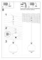 LAMPAMI - czerwona lampa wisząca BALL szkic