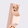 LAMPAMI - lampa drewniana klosze białe kule, lampy szklane kule nowoczesne, lampa sufitowa z drewna, plafon sufitowy BULBO 2 naturalne drewno