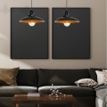 LAMPAMI - lampa podwójna, lampa industrialna, lampa nowoczesna wisząca czarna ze złotym FELIX