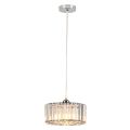 LAMPAMI - lampa wisząca srebrna, lampa kryształowa nowoczesna, lampa do salonu, żyrandol nowoczesny do salonu VETRO