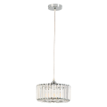 LAMPAMI - lampa wisząca srebrna, lampa kryształowa nowoczesna, lampa do salonu, żyrandol nowoczesny do salonu VETRO