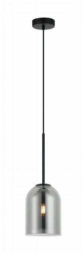 LAMPAMI - lampa wisząca pojedyncza, lampa nad stół dymiona, lampa wisząca czarna, lampa do sypialni wisząca dymiona ELARIS