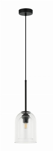 LAMPAMI - lampa wisząca pojedyncza, lampa nad stół, lampa wisząca czarna, lampa do sypialni wisząca ELARIS