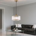 LAMPAMI - lampa wisząca złota, lampa kryształowa nowoczesna, lampa do salonu, żyrandol nowoczesny do salonu VETRO