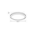 LAMPAMI -  lampa pod prysznic  Vera 12W 4000K Biały IP65 szkic