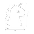 LAMPAMI - lampa dla dziewczynki  UNICORN szkic
