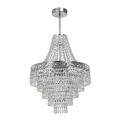 LAMPAMI - żyrandol do salonu, żyrandol kryształowy, lampa wisząca nad stół do jadalni, żyrandol do jadalni CORAL