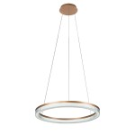 Złota lampa ledowa wisząca 120 cm średnica 60 cm MIDWAY CRISTAL TRIANGLE LED CCT 