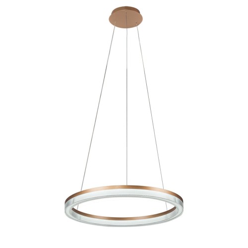 LAMPAMI - lampa wisząca złota nowoczesna, złota lampa ledowa, nowoczesna lampa do salonu, żyrandol nowoczesny do salonu Midway Cristal Triangle  LED CCT