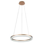 Złota lampa ledowa wisząca 120 cm średnica 80 cm MIDWAY CRISTAL TRIANGLE LED CCT 