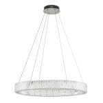 Żyrandol ledowy do salonu kryształowy 120 cm 3000K średnica 80 cm LUXORA LED 