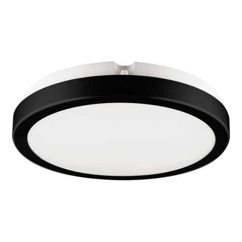 LAMPAMI - okrągły plafon łazienkowy led, lampa sufitowa ledowa, lampa sufitowa łazienkowa, lampa pod prysznic Vera 18W 4000K czarna IP65