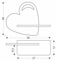 LAMPAMI - niebieski kinkiet ledowy HEART kids szkic