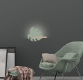 LAMPAMI - lampa dziecięca, lampa dla chłopca, lampa do pokoju dziecięcego, lampka dziecięca ledowa ścienna, zielony kinkiet ledowy MONSTERA kids