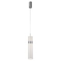 LAMPAMI - tuba ryflowana, lampa wisząca przy lustrze, nowoczesna tuba sufitowa wisząca, lampa do sypialni wisząca przy łóżku, lampa ledowa wisząca Ambiente LED CCT