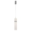 LAMPAMI - tuba ryflowana, lampa wisząca przy lustrze, nowoczesna tuba sufitowa wisząca, lampa do sypialni wisząca przy łóżku, lampa ledowa wisząca Ambiente LED CCT