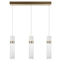 LAMPAMI - tuba ryflowana ze złotym, lampa wisząca złota, lampa ledowa do salonu, lampa nad stół , lampa nad wyspę kuchenną Ambiente 3LED CCT
