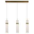 LAMPAMI - tuba ryflowana ze złotym, lampa wisząca złota, lampa ledowa do salonu, lampa nad stół , lampa nad wyspę kuchenną Ambiente 3LED CCT