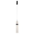 LAMPAMI - tuba ryflowana, lampa wisząca przy lustrze, nowoczesna tuba sufitowa wisząca, lampa do sypialni wisząca przy łóżku, lampa ledowa wisząca Ambiente LED CCT