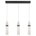 LAMPAMI - tuba ryflowana, lampa wisząca potrójna, lampa ledowa do salonu, lampa nad stół , lampa nad wyspę kuchenną Ambiente 3LED CCT