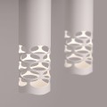 LAMPAMI - nowoczesna lampa potrójna wisząca, tuby wiszące białe, lampa nad stół wisząca, lampa do jadalni LAMI 2L