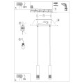 LAMPAMI - lampa nad stół wisząca LAMI 2L szkic