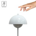 LAMPAMI - biała lampka nocna, lampka do sypialni, lampka stojąca do salonu, lampka ledowa stojąca nowoczesna COSTA